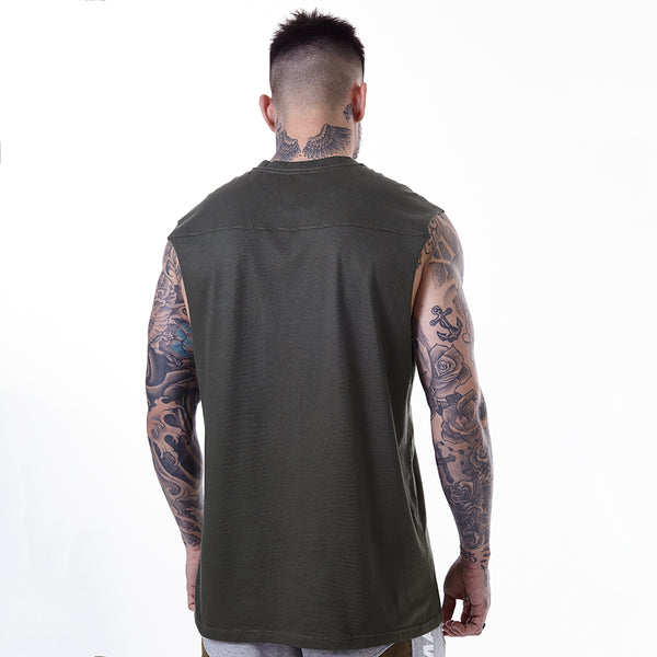 Tank Top Brown Pocket