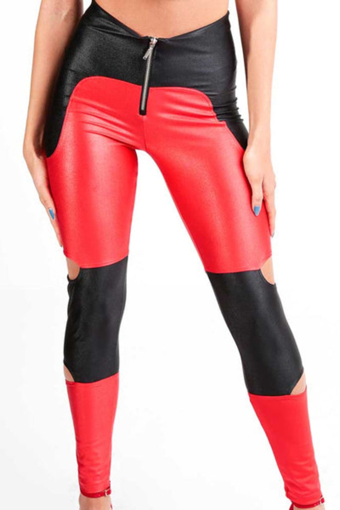 FLASHY RED LEGGING 22789 – Labellamafia Clothing